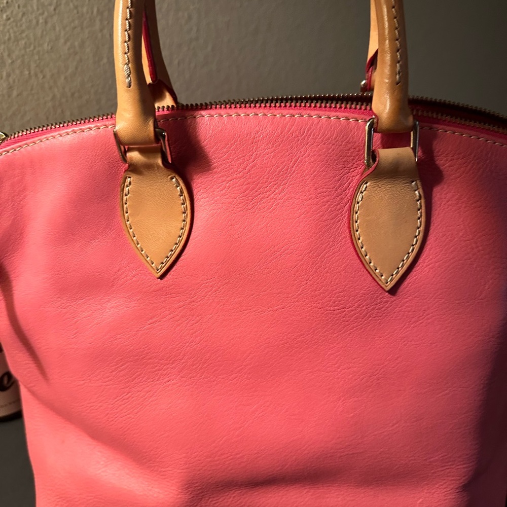 Dooney and Bourke bubblegum pink (no strap) there are spots here and there l@@k!